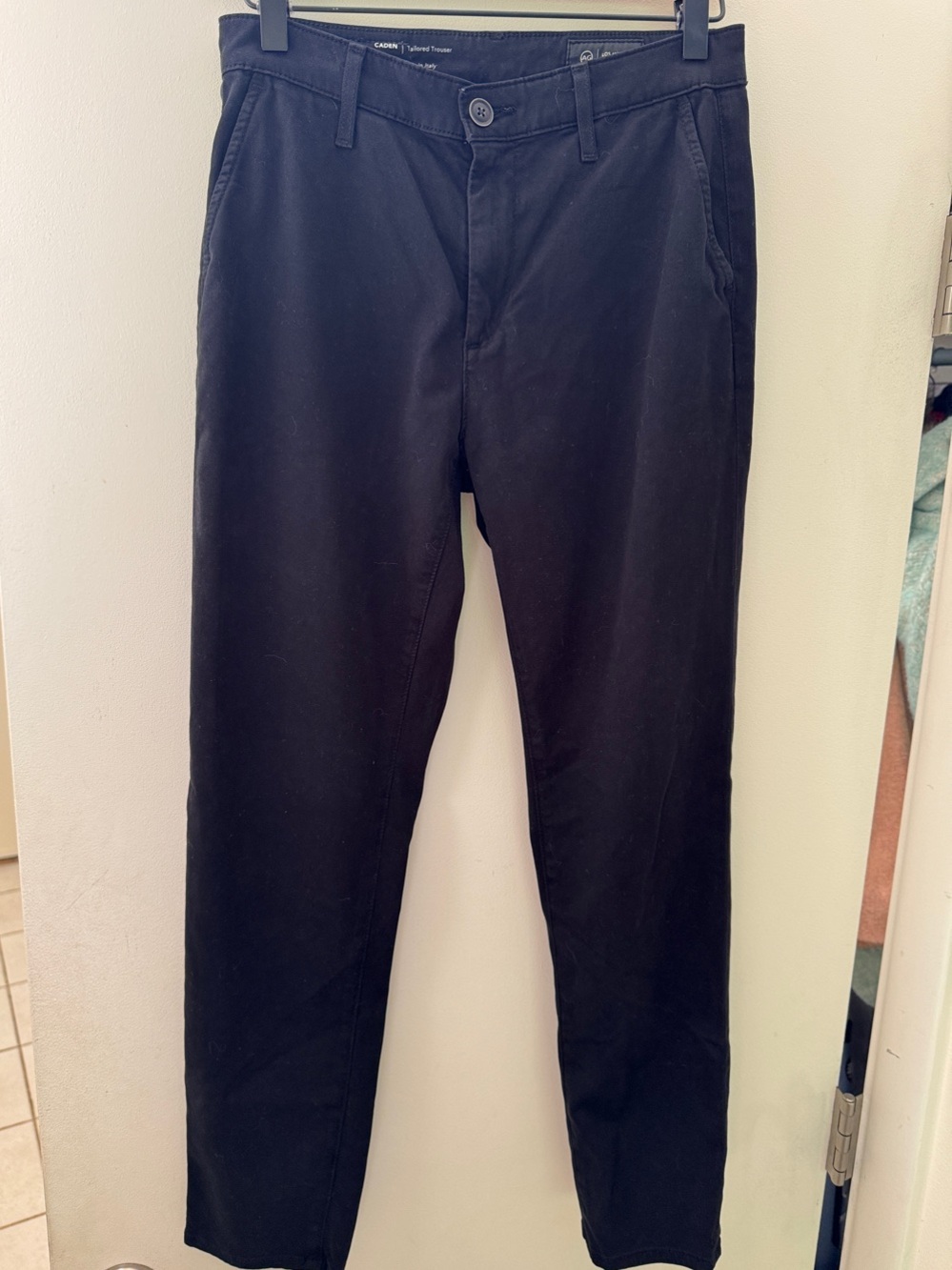 Ag Adriano Goldschmied Black Women's Slim Trousers